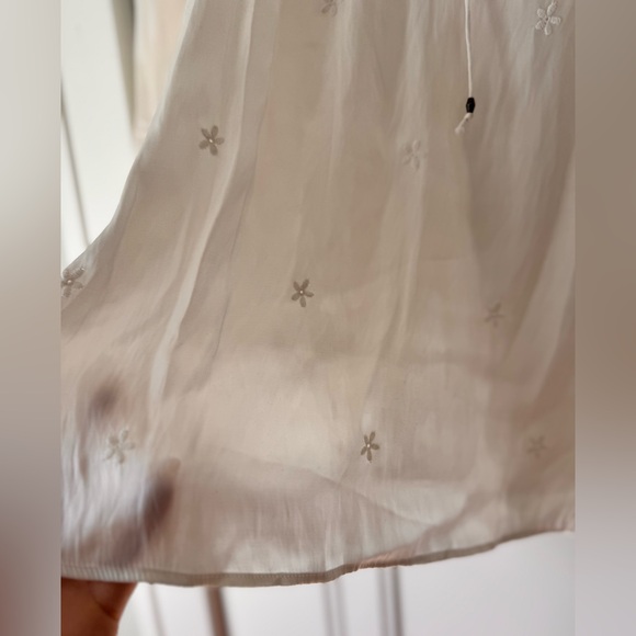 $250 Ulla Johnson White Peasant Embroidered Flower Irene  Blouse Boho Size 4 - Picture 5 of 5